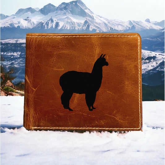Alpaca Design Leather Wallet Bifold
