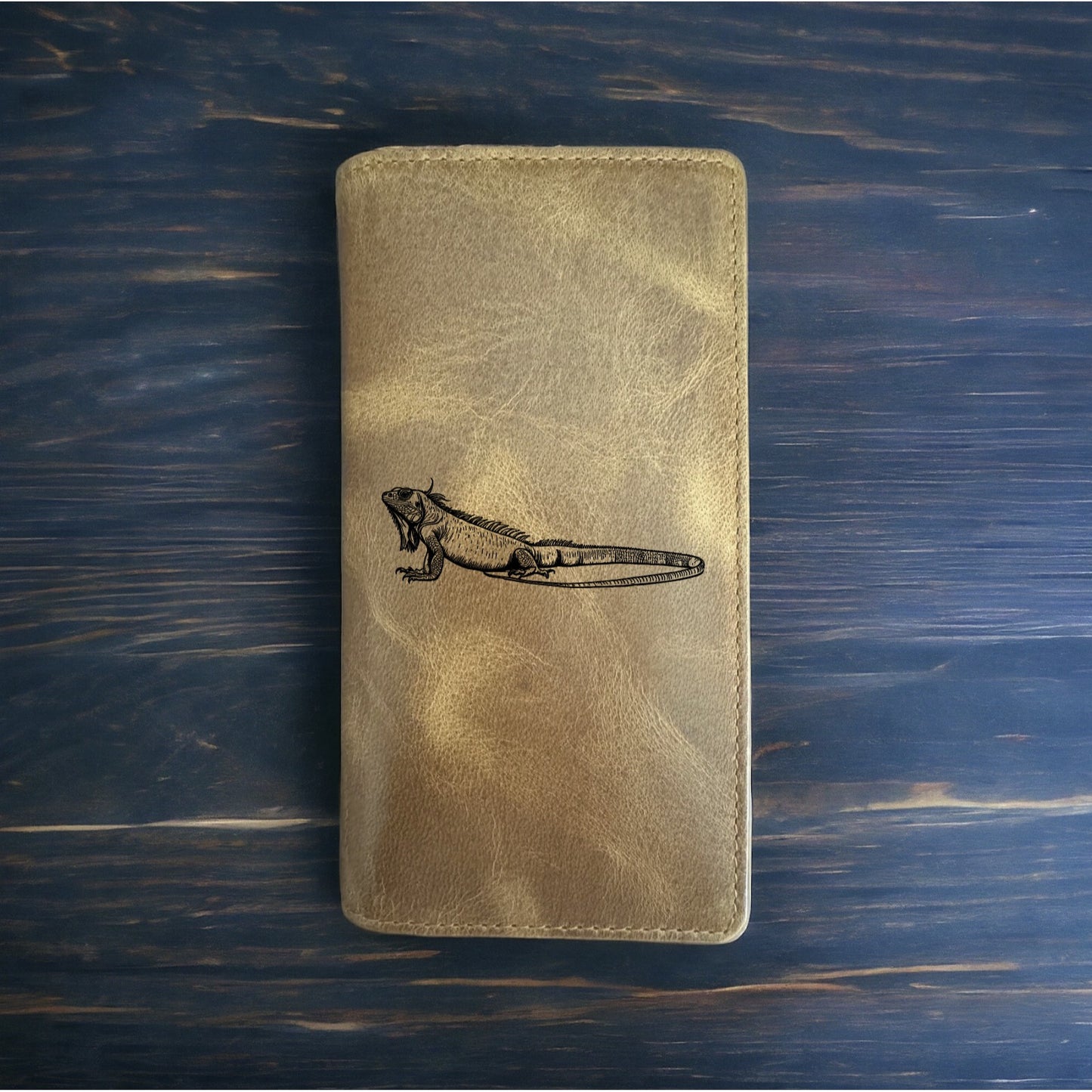 Iguana Rodeo Wallet Cowboy Western Buffalo Leather Premium Animal Lizard NEW