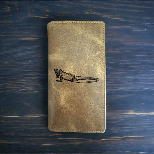 Iguana Rodeo Wallet Cowboy Western Buffalo Leather Premium Animal Lizard NEW