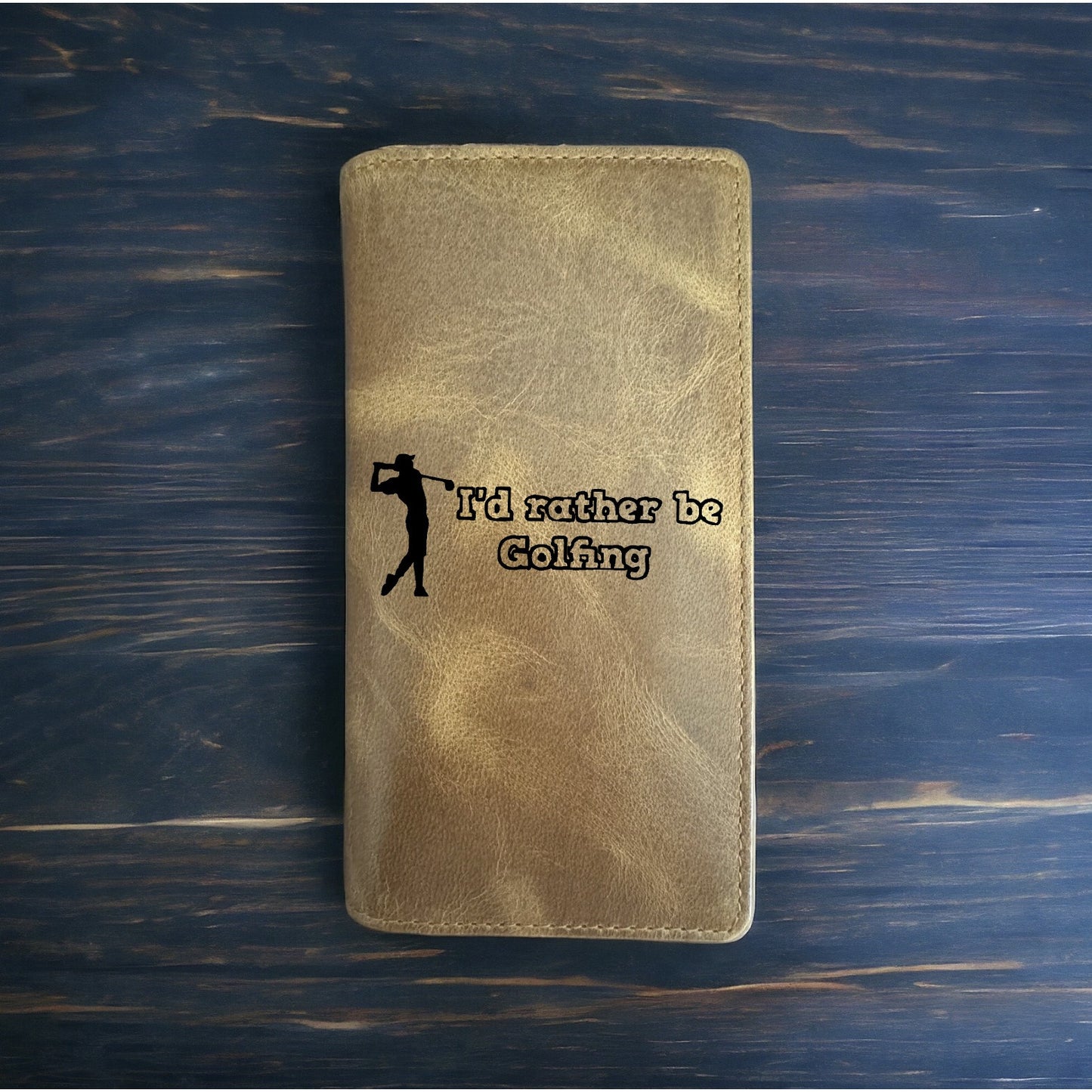 Golfing Quote Rodeo Wallet Cowboy Western Buffalo Leather Premium Sport NEW