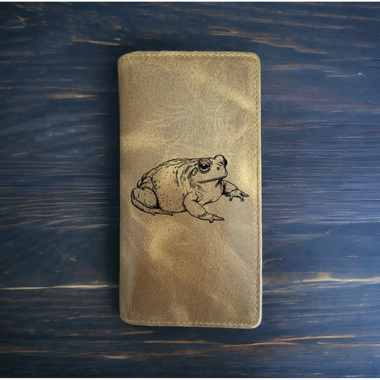 Toad Rodeo Wallet Cowboy Western Buffalo Leather Premium Frog Animal Gift NEW