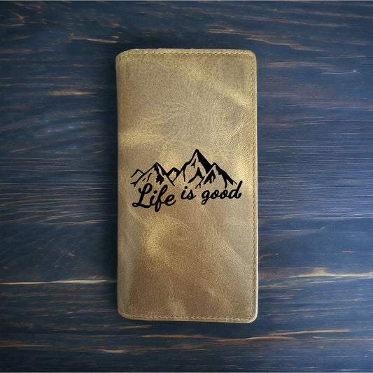 Life is Good Rodeo Wallet Cowboy Western Buffalo Leather Premium Outdoor NEW
