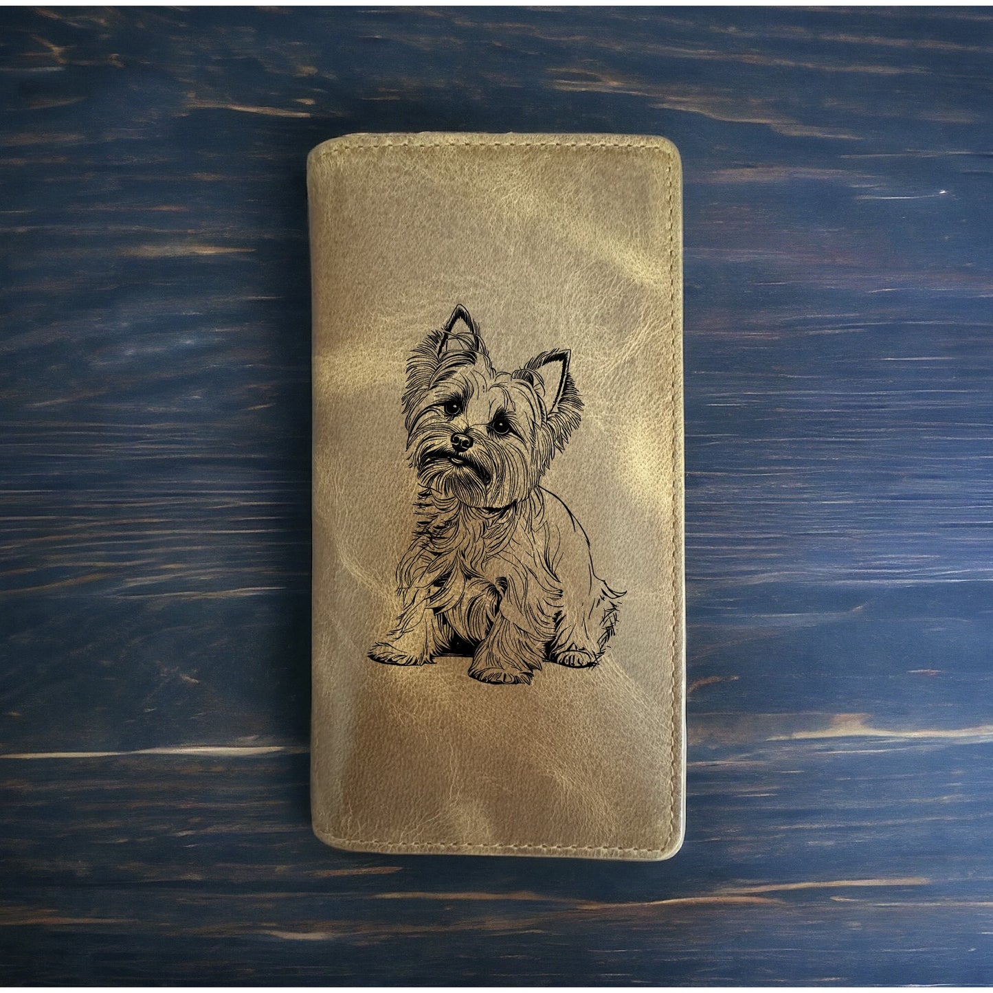 Yorkshire Terrier Rodeo Wallet Cowboy Western Buffalo Leather Premium Dog NEW