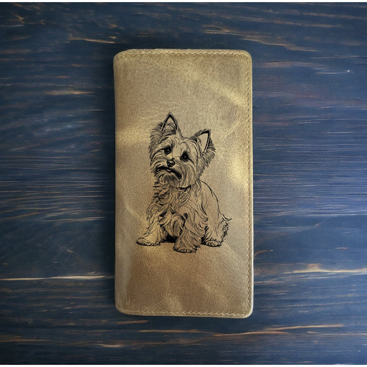 Yorkshire Terrier Rodeo Wallet Cowboy Western Buffalo Leather Premium Dog NEW