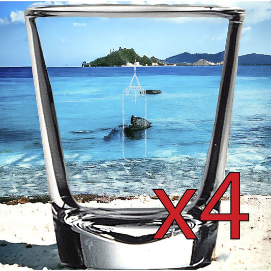 Heavy Bag x4 Shot Glasses Spirit Liquor Party 2 Oz Premium Customize Boxing NEW