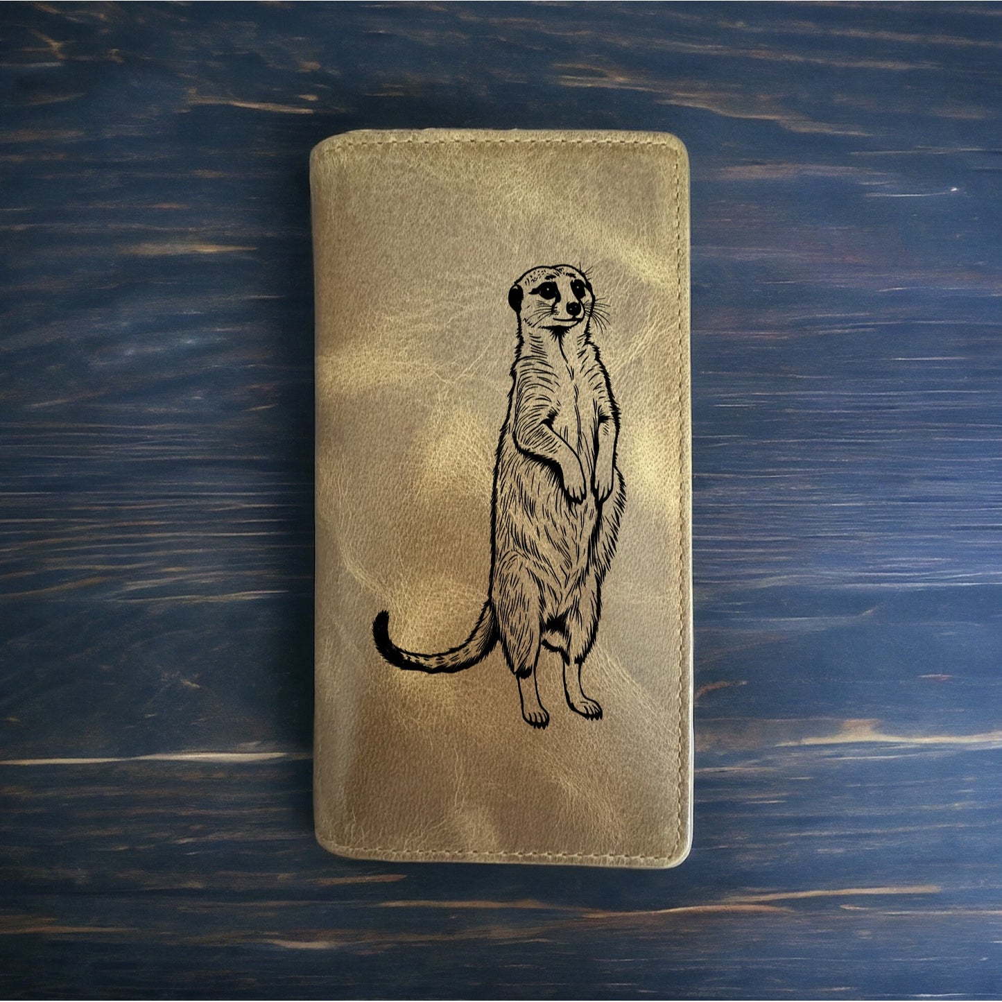 Meerkat Rodeo Wallet Cowboy Western Buffalo Leather Premium Animal Wild Gift NEW