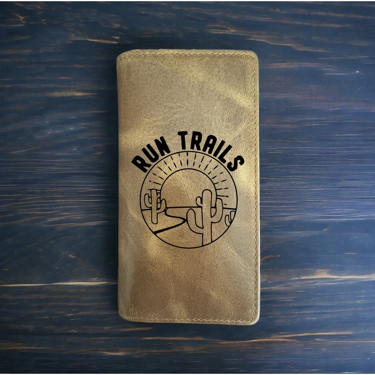 Run Trails Rodeo Wallet Cowboy Western Buffalo Leather Premium Outdoor Wild NEW