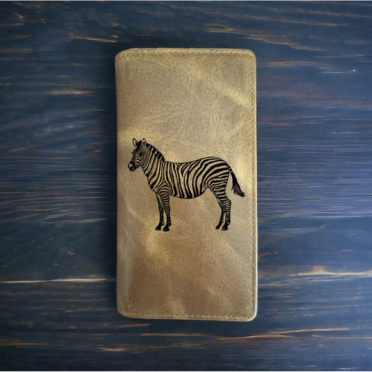 Zebra Rodeo Wallet Cowboy Western Buffalo Leather Premium Animal Gift NEW