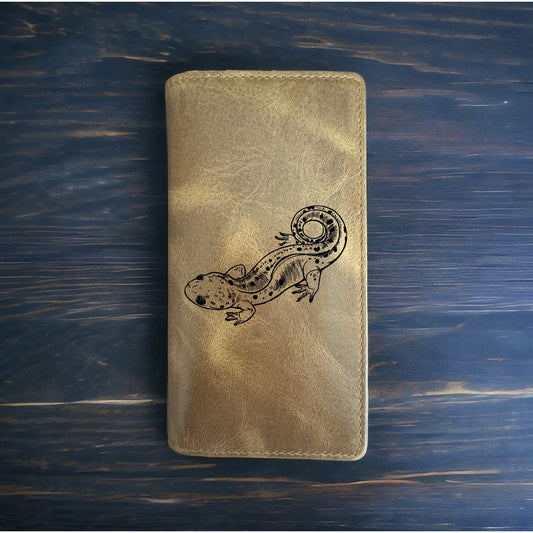 Salamander Rodeo Wallet Cowboy Western Buffalo Leather Premium Lizard Gift NEW