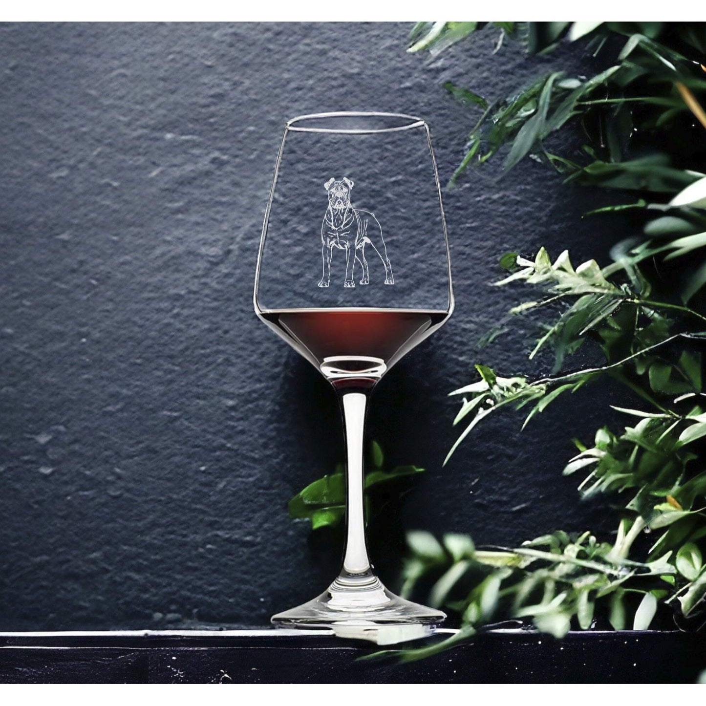 Cane Corso Wine Glasses x4 Premium 12 Oz Personalize Dog Pet Animal Gift NEW