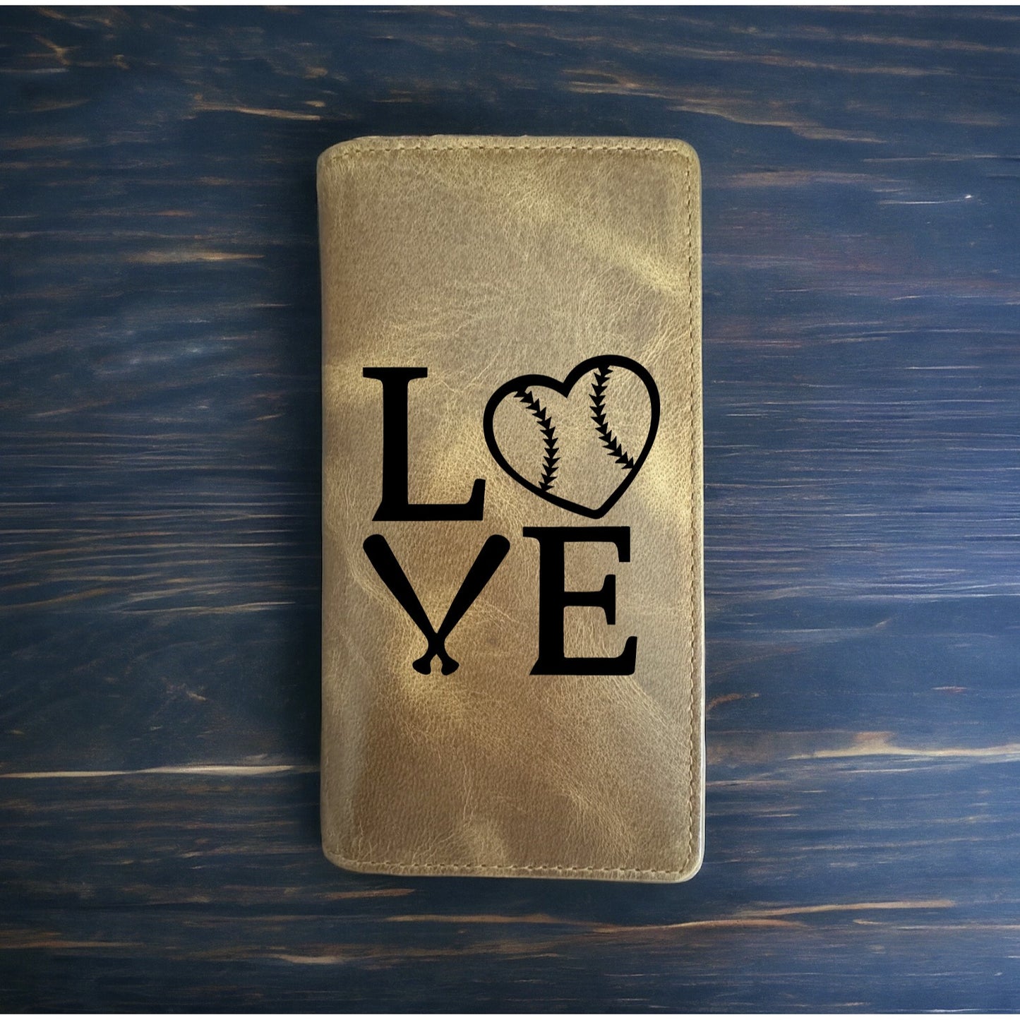 Love Baseball Rodeo Wallet Cowboy Western Buffalo Leather Premium Heart NEW