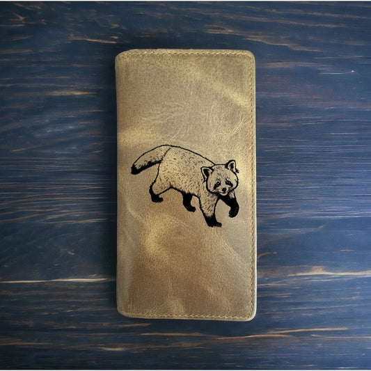Red Panda Rodeo Wallet Cowboy Western Buffalo Leather Premium Animal Gift NEW