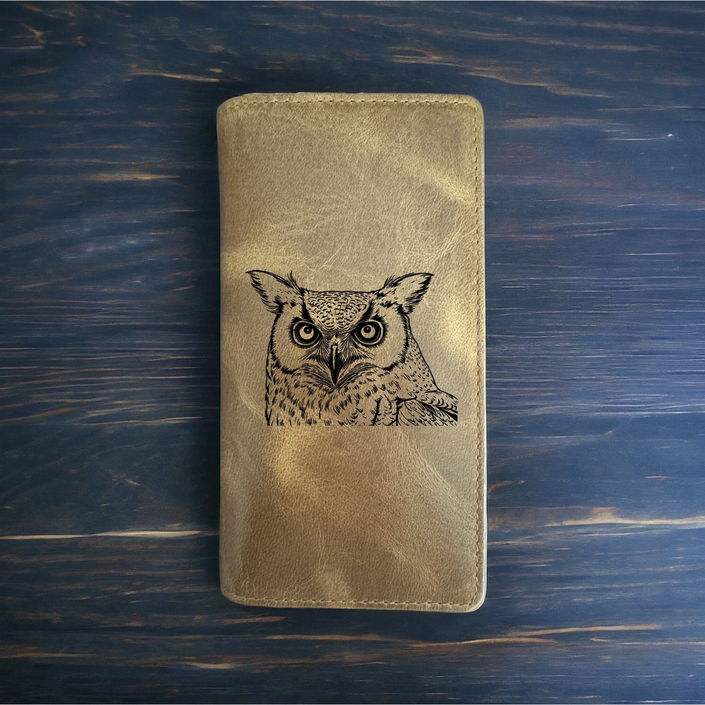 Owl Rodeo Wallet Cowboy Western Buffalo Leather Premium Animal Wildlife Gift NEW