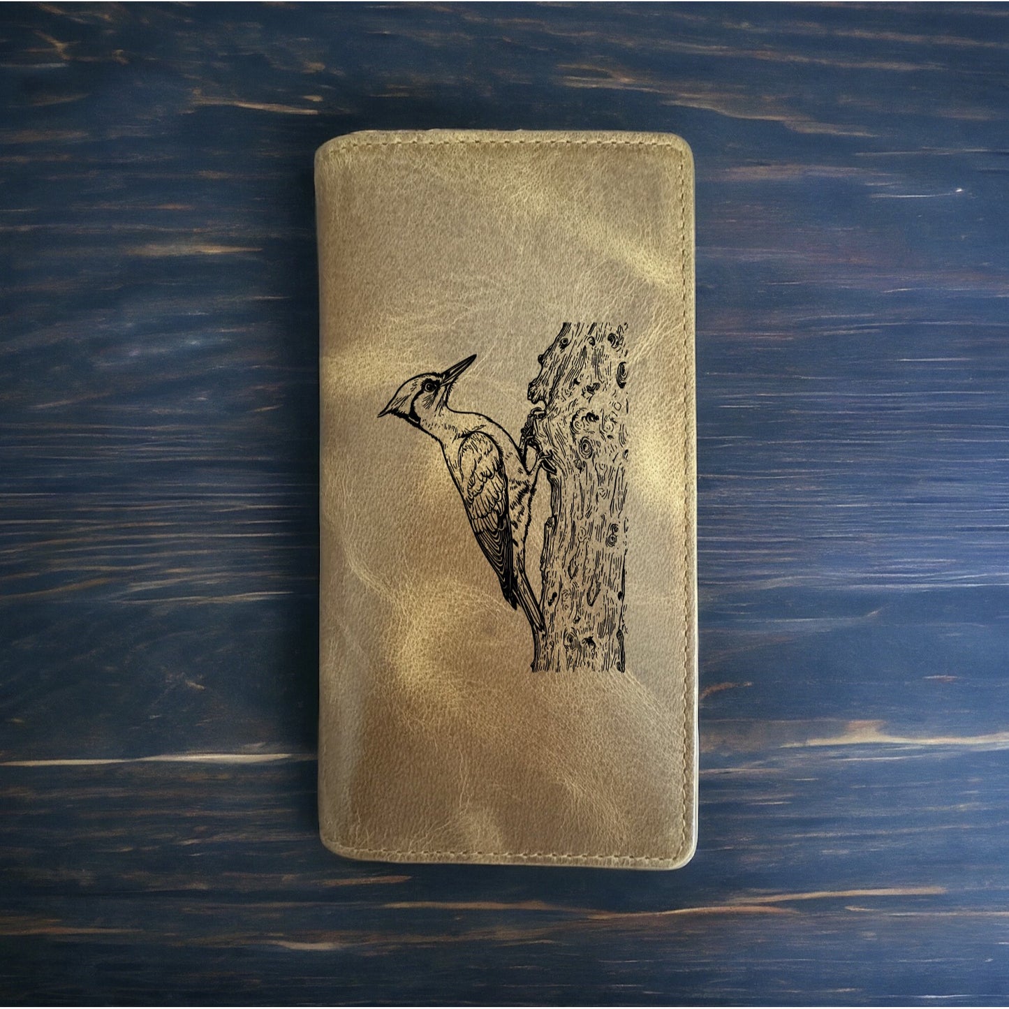 Woodpecker Rodeo Wallet Cowboy Western Buffalo Leather Premium Bird Gift NEW