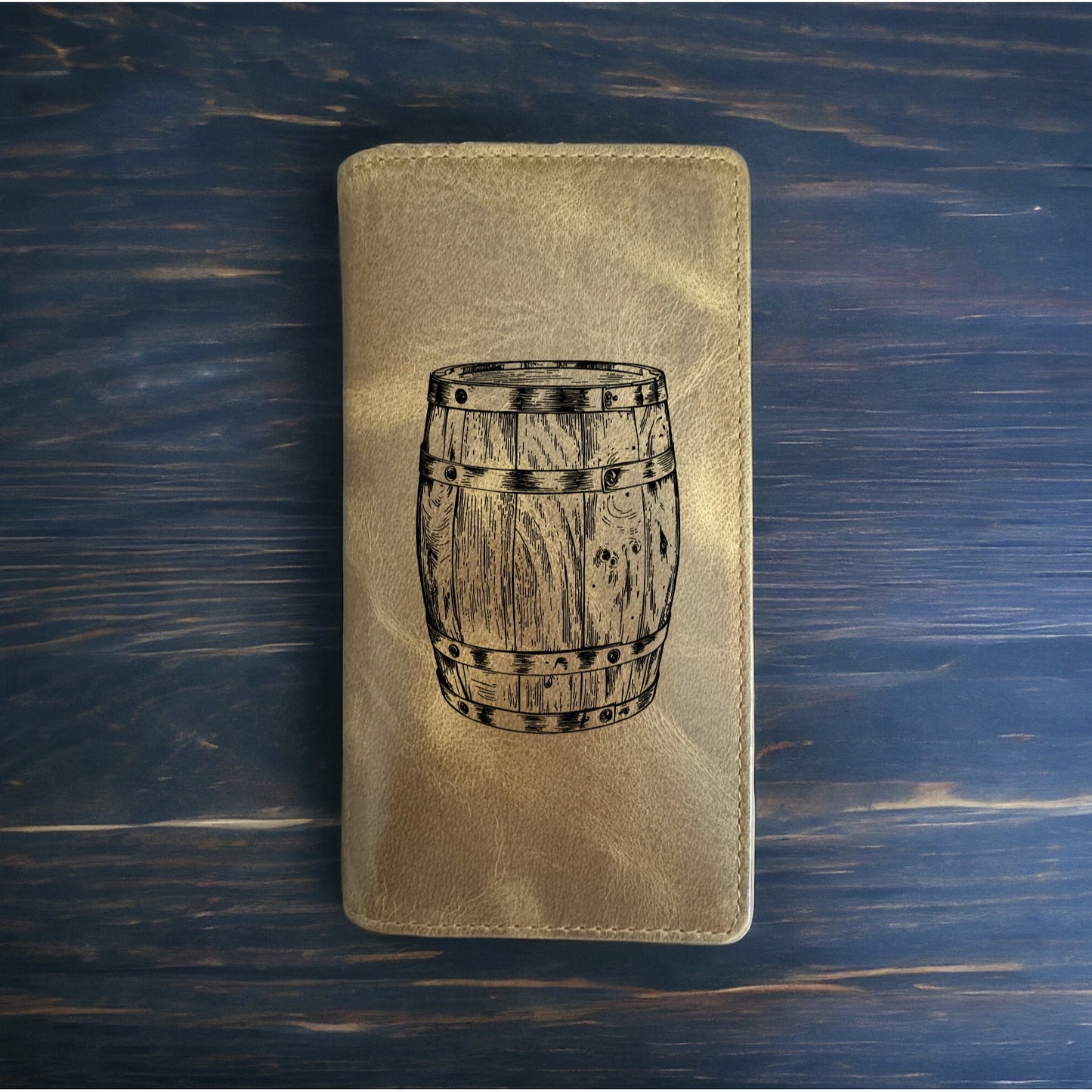 Whiskey Barrel Rodeo Wallet Cowboy Western Buffalo Leather Premium Gift NEW