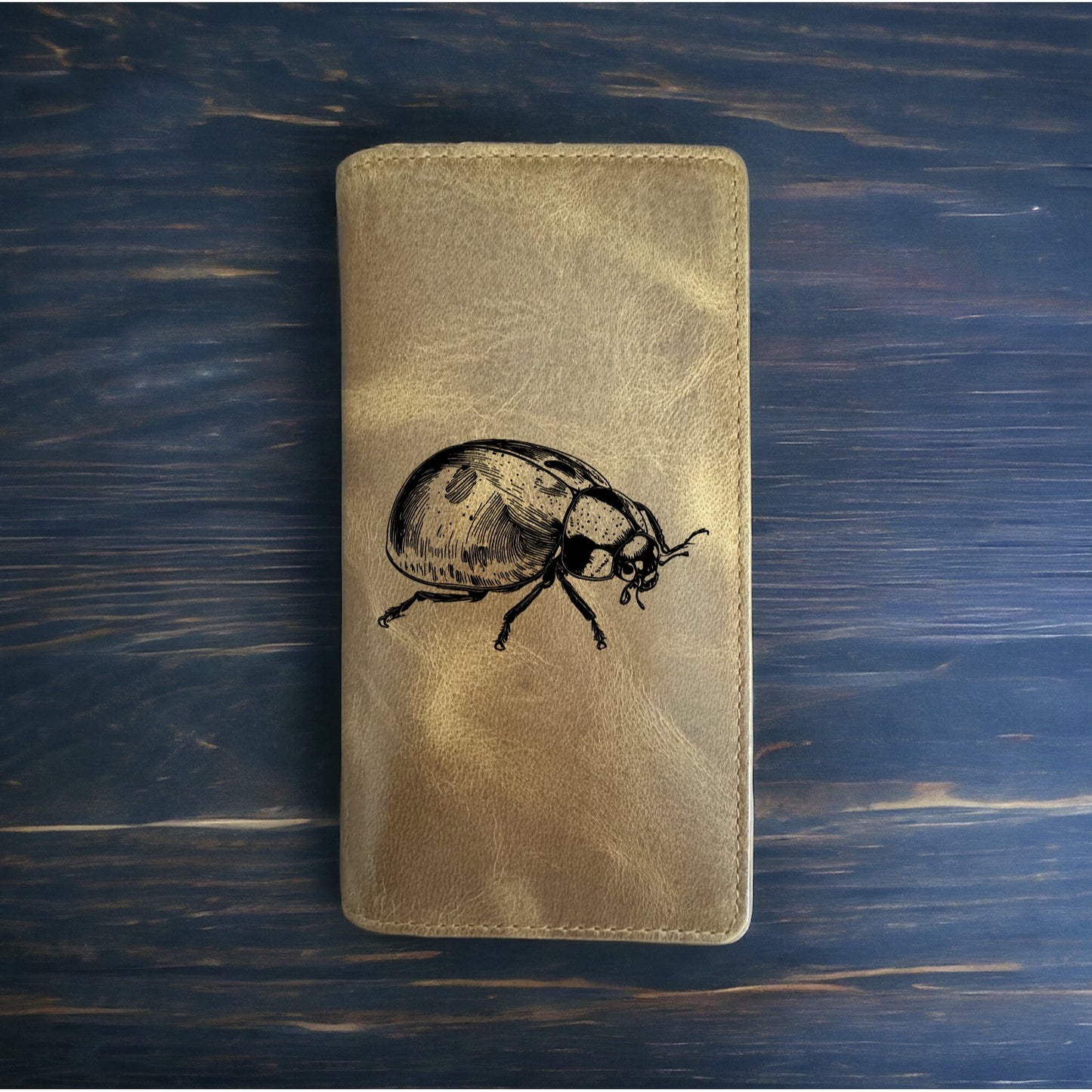Ladybug Rodeo Wallet Cowboy Western Buffalo Leather Premium Animal Wild Gift NEW