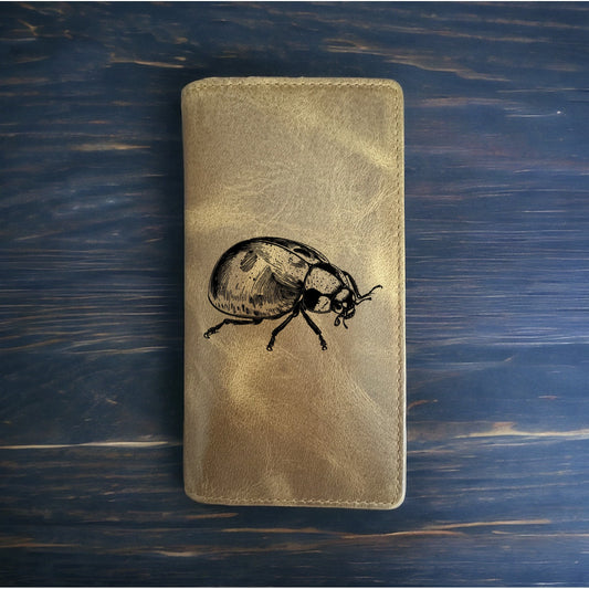 Ladybug Rodeo Wallet Cowboy Western Buffalo Leather Premium Animal Wild Gift NEW