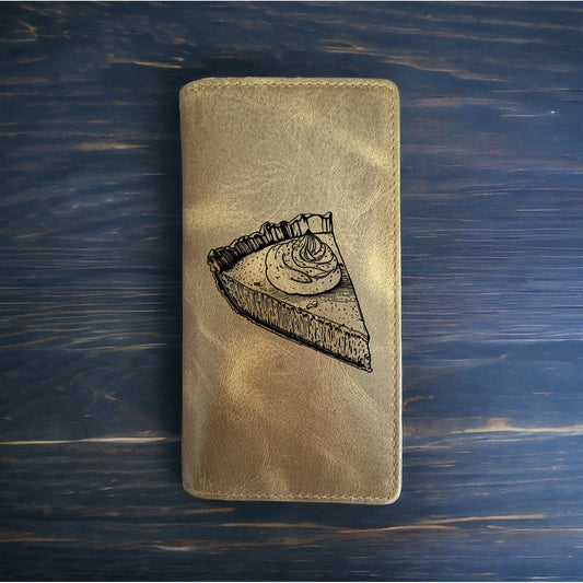 Pumpkin Pie Rodeo Wallet Cowboy Western Buffalo Leather Premium Food Gift NEW