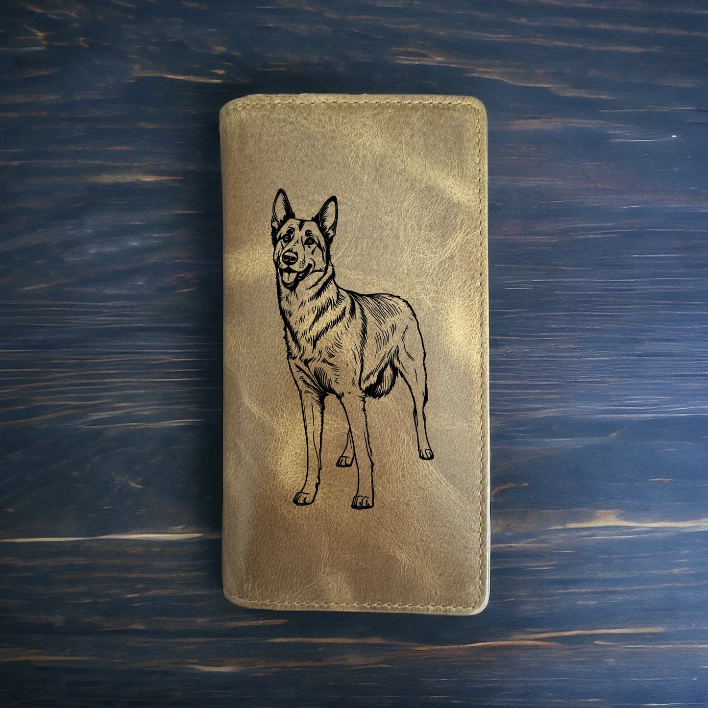Belgian Malinois Rodeo Wallet Cowboy Western Buffalo Leather Premium Dog Pet NEW