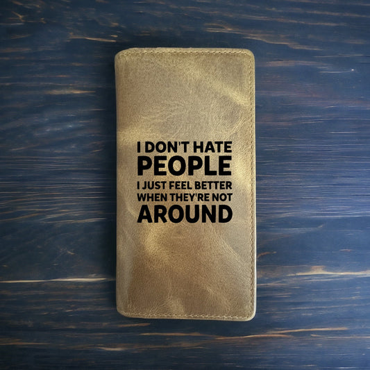 Introvert Quote Rodeo Wallet Cowboy Western Buffalo Leather Premium People NEW