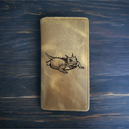 Horned Lizard Rodeo Wallet Cowboy Western Buffalo Leather Premium Animal NEW