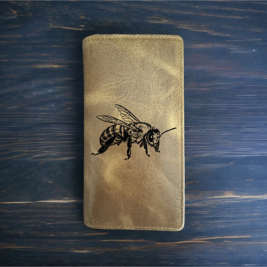 Honey Bee Rodeo Wallet Cowboy Western Buffalo Leather Premium Animal Wild NEW