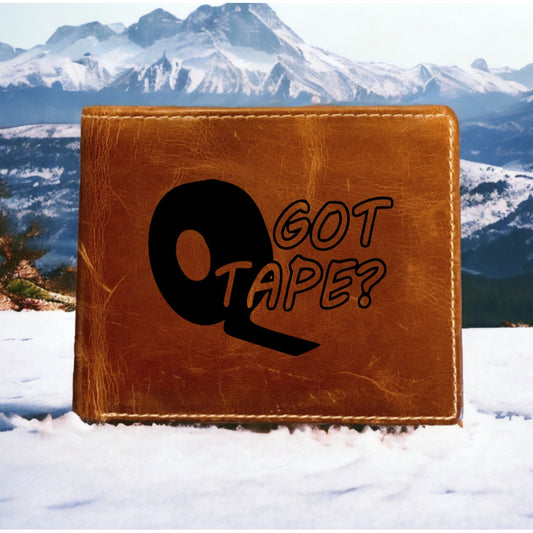 Got Tape Leather Wallet Bifold Premium Quality Buffalo Sports Game Quote NEW