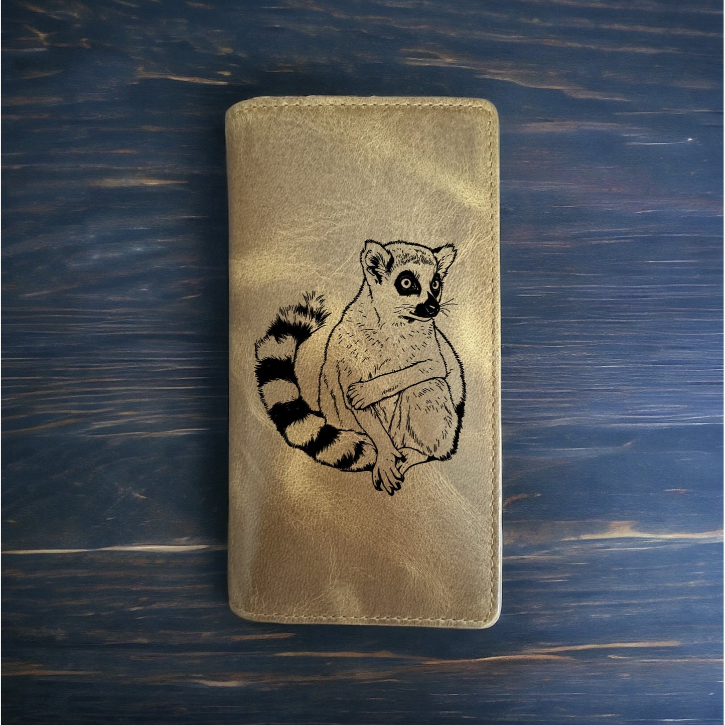 Lemur Rodeo Wallet Cowboy Western Buffalo Leather Premium Animal Wild Gift NEW