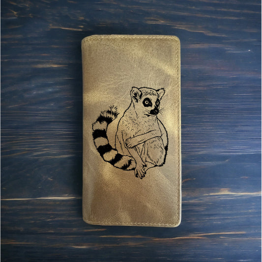 Lemur Rodeo Wallet Cowboy Western Buffalo Leather Premium Animal Wild Gift NEW