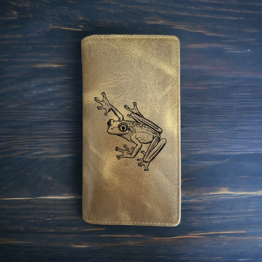 Tree Frog Rodeo Wallet Cowboy Western Buffalo Leather Premium Animal Gift NEW
