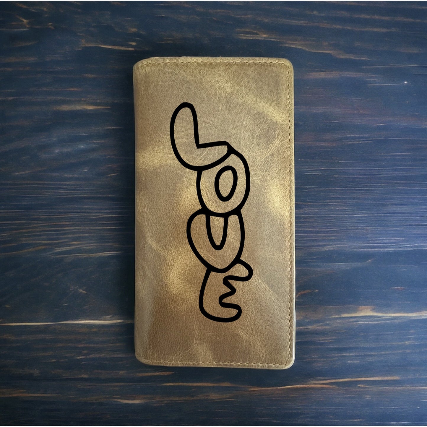 Love Rodeo Wallet Cowboy Western Buffalo Leather Premium Heart Quote NEW