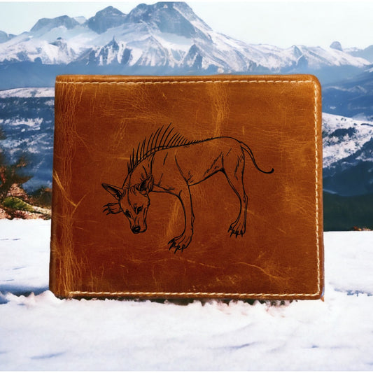 Chupacabra Leather Wallet Bifold Premium Quality Buffalo Animal Horror Gift NEW