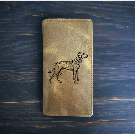 German Shorthaired Pointer Rodeo Wallet Cowboy Western Buffalo Leather Dog NEW