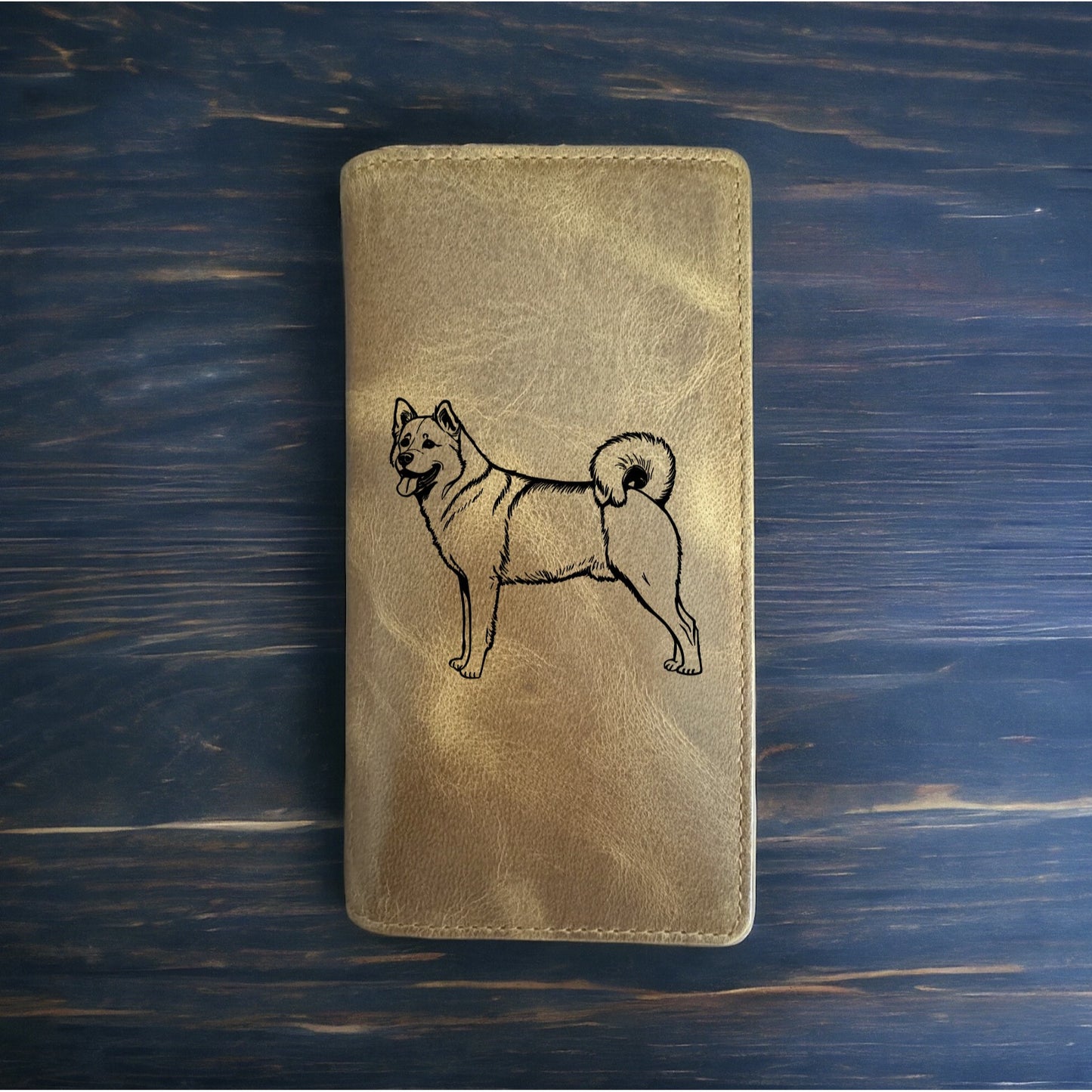 Akita Rodeo Wallet Cowboy Western Buffalo Leather Premium Dog Pet Animal NEW