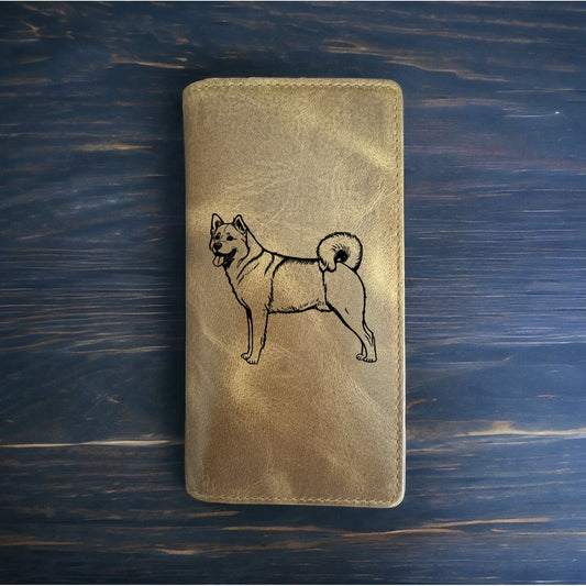 Akita Rodeo Wallet Cowboy Western Buffalo Leather Premium Dog Pet Animal NEW