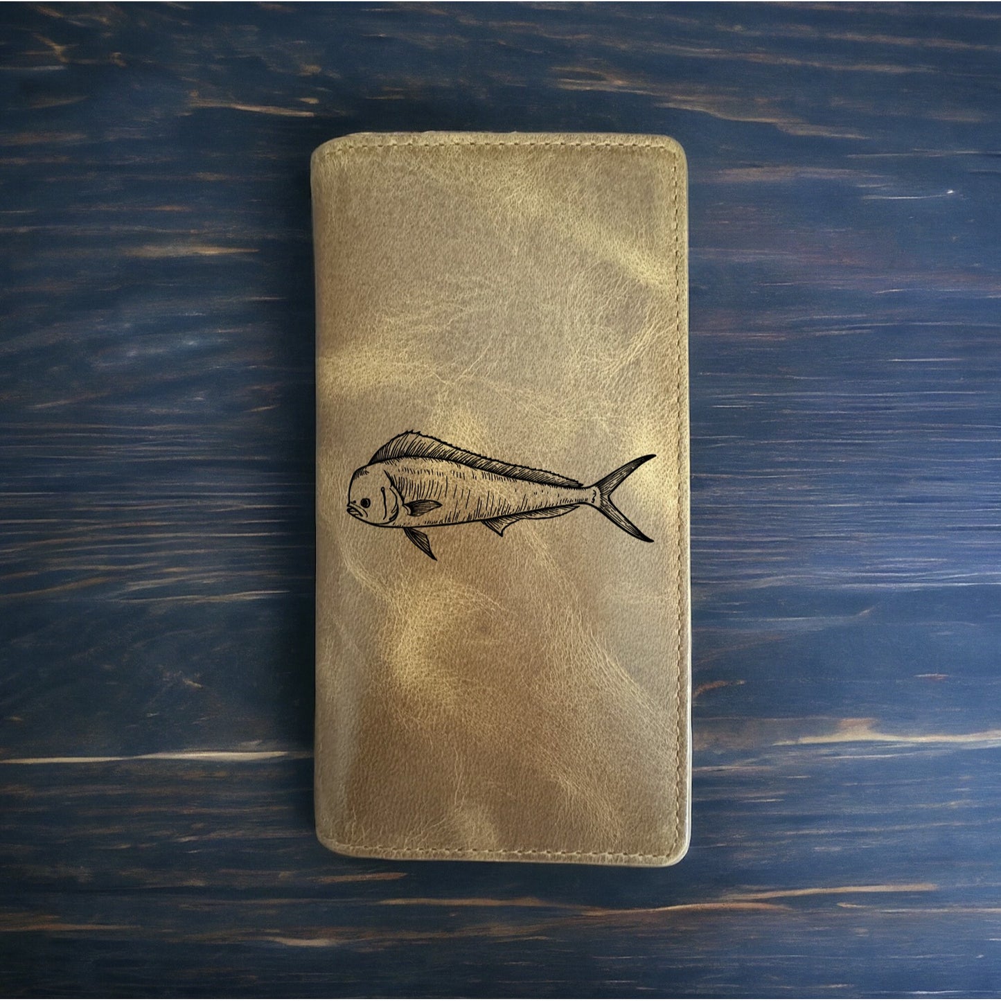 Mahi Mahi Rodeo Wallet Cowboy Western Buffalo Leather Premium Ocean Gift NEW
