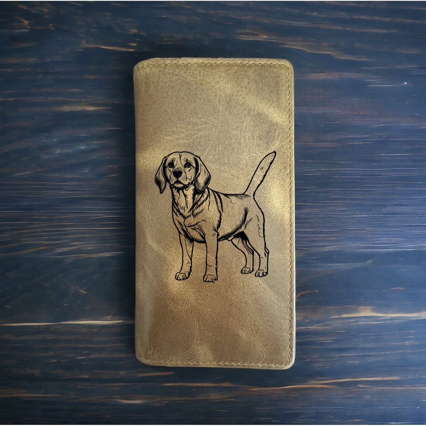 Beagle Rodeo Wallet Cowboy Western Buffalo Leather Premium Dog Animal Pet NEW