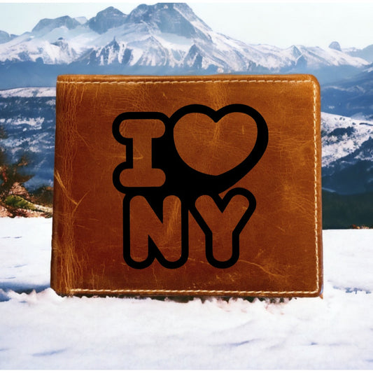 I Heart NY Leather Wallet Bifold Premium Quality Buffalo New York City NEW