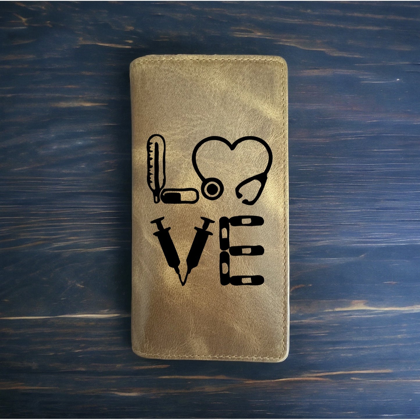 Love Medical Rodeo Wallet Cowboy Western Buffalo Leather Premium Doctor NEW