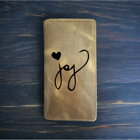 Joy Rodeo Wallet Cowboy Western Buffalo Leather Premium Heart Love NEW