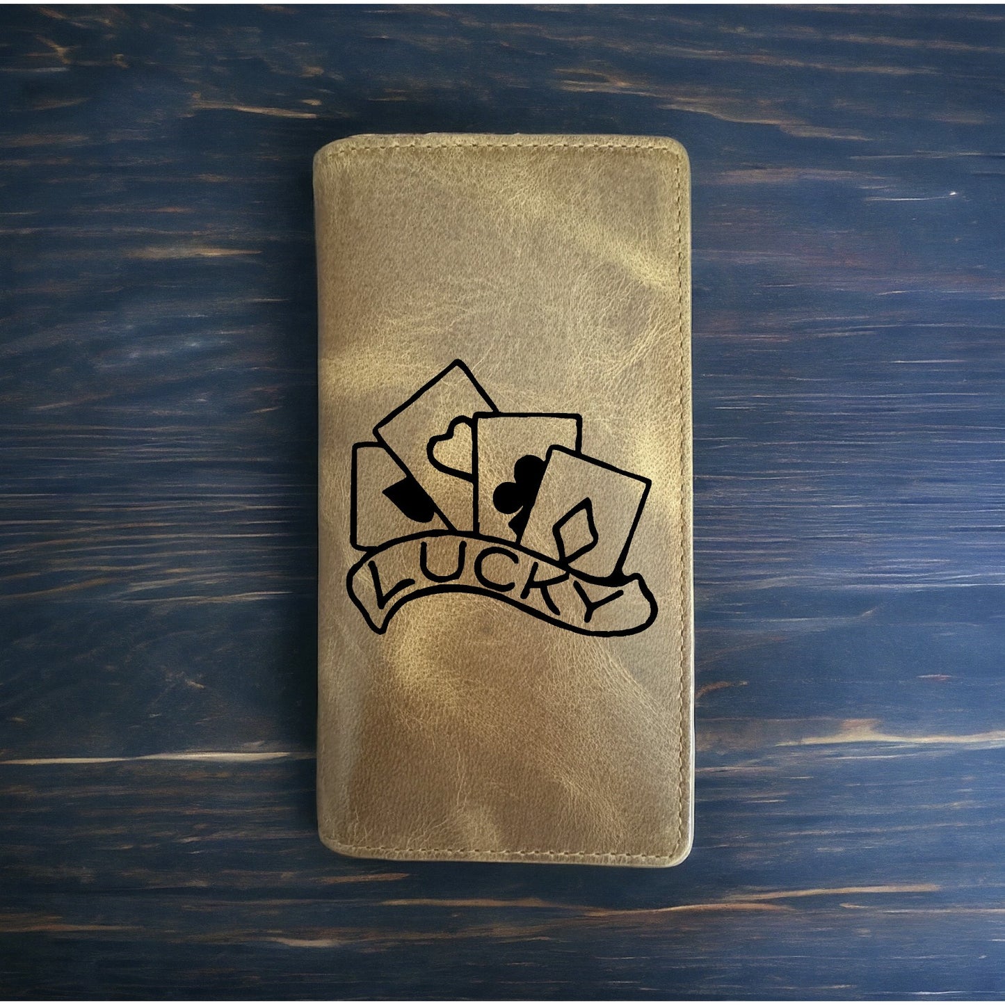 Lucky Rodeo Wallet Cowboy Western Buffalo Leather Premium Cards Game Gift NEW