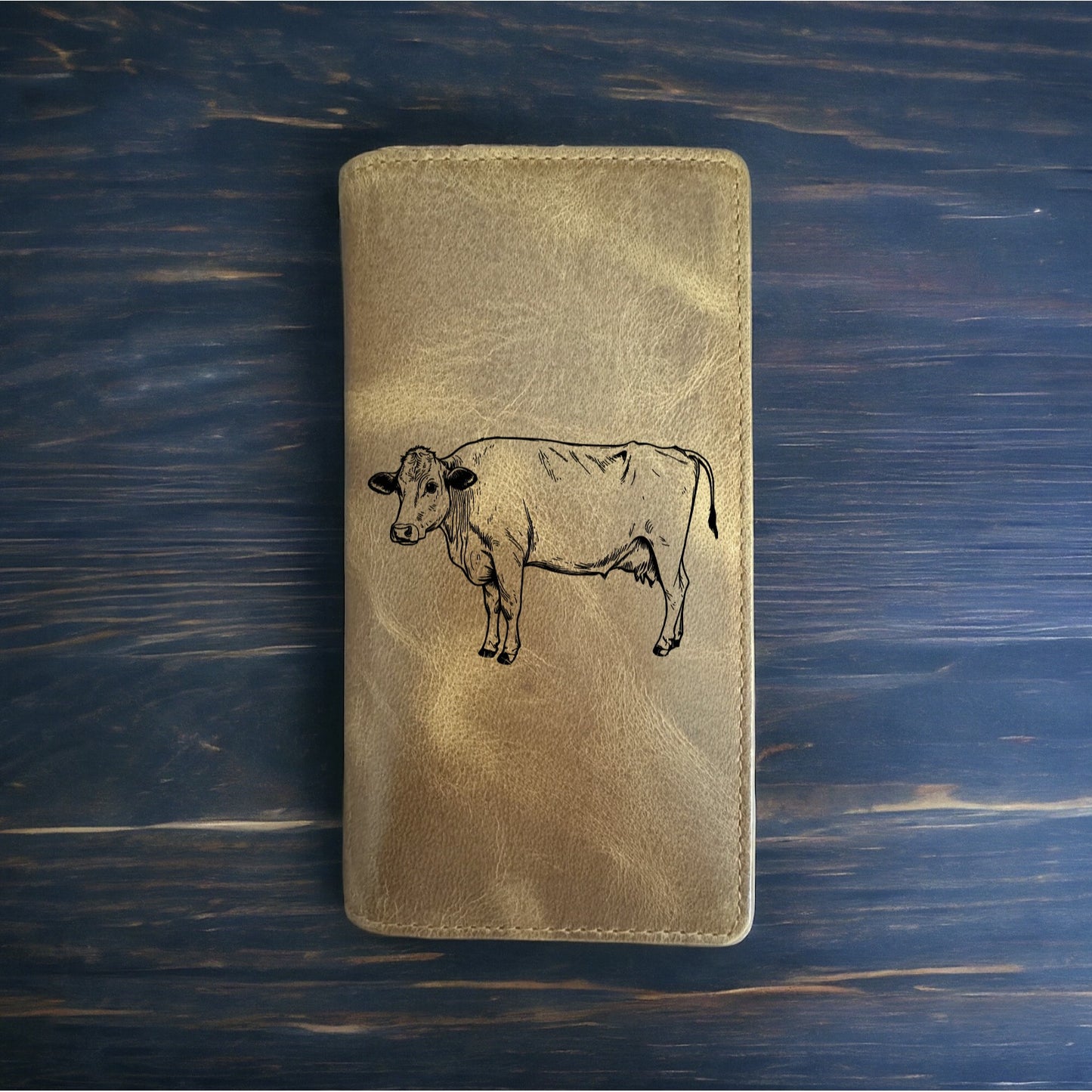 Cow Rodeo Wallet Cowboy Western Buffalo Leather Premium Farm Animal Gift NEW