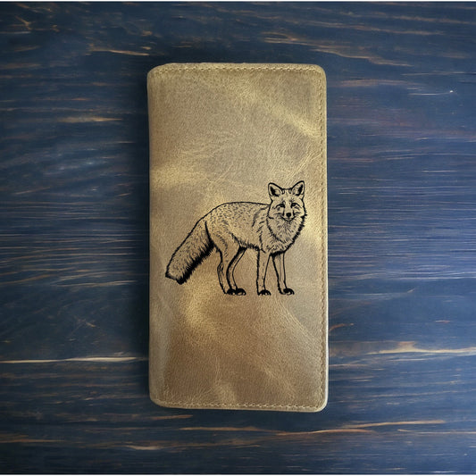 Fox Rodeo Wallet Cowboy Western Buffalo Leather Premium Animal Wild Gift NEW