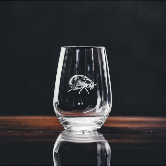 Ladybug Stemless Wine Glasses x4 Premium 15 Oz Personalize Gift Animal NEW