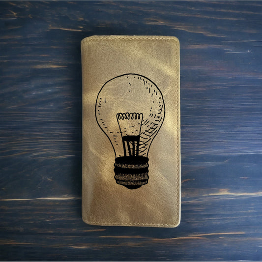 Lightbulb Rodeo Wallet Cowboy Western Buffalo Leather Premium Energy Idea NEW