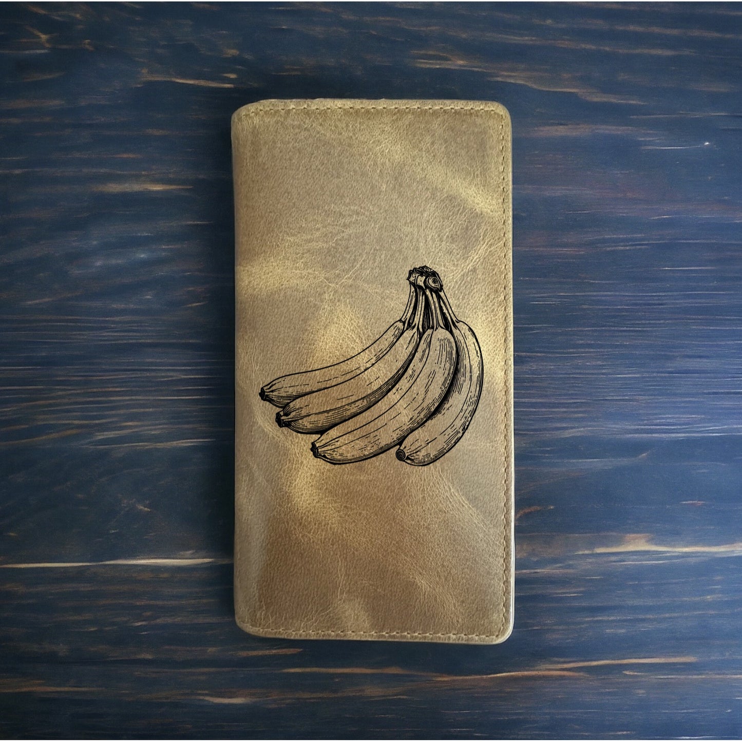 Bananas Rodeo Wallet Cowboy Western Buffalo Leather Premium Fruit Food Gift NEW
