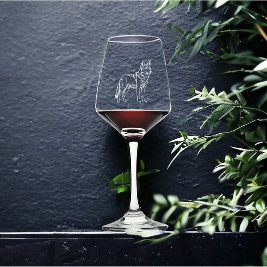Coyote Wine Glasses x4 Premium 12 Oz Personalize Animal Wild Nature Gift NEW