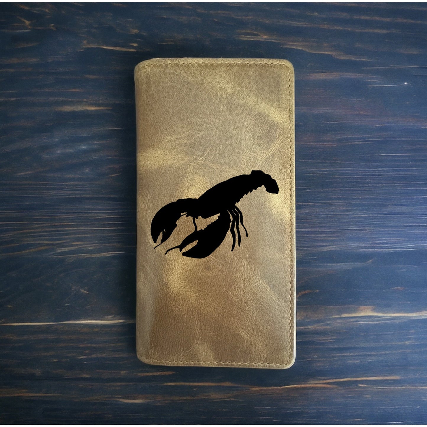 Lobster Rodeo Wallet Cowboy Western Buffalo Leather Premium Animal Ocean NEW
