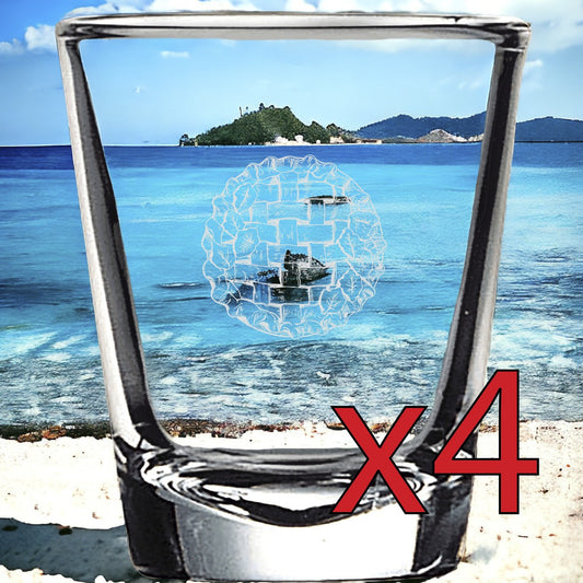 Apple Pie x4 Shot Glasses Spirit Liquor Party 2 Oz Premium Customize Food NEW