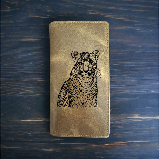 Leopard Rodeo Wallet Cowboy Western Buffalo Leather Premium Animal Gift NEW